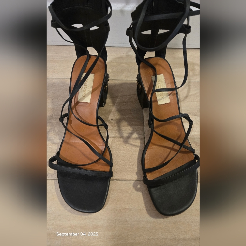 Valentino Black Strappy Women's Sandals